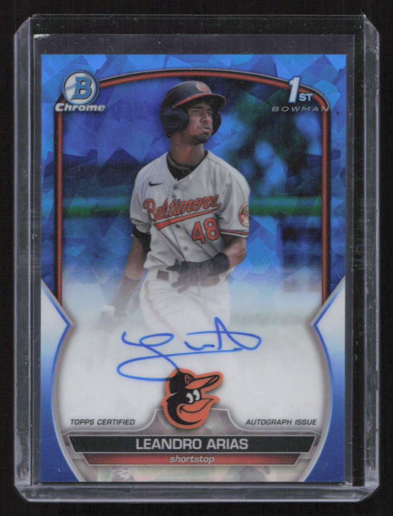 2023 Bowman Sapphire #BPSA-LA Leandro Arias 1st Bowman Auto
