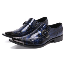 Mens Real Leather Business Leisure Shoes Derby Oxfords Pointy Toe Party Wedding