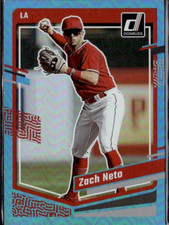 2023 Donruss Baseball Zach Neto Los Angeles Angels Holo Carolina Blue #103