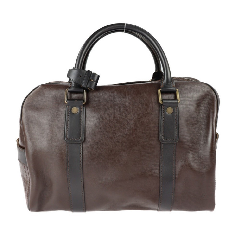 Louis Vuitton Utah Carryall Cafe Dark Brown Travel Bag Leather 