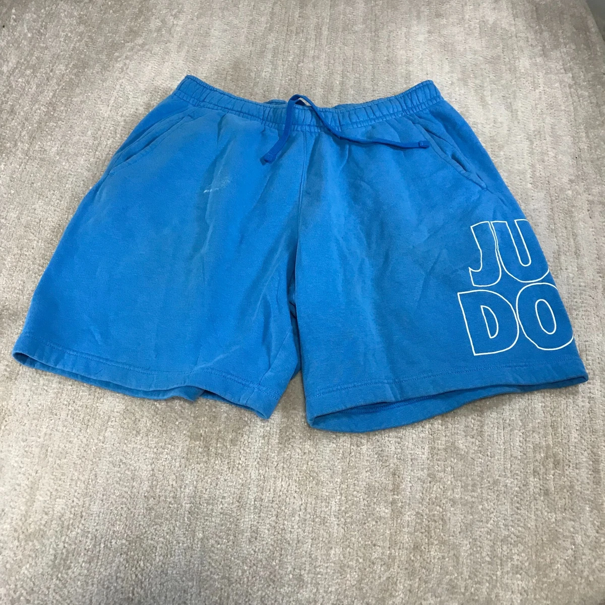 Nike Sweat Shorts Mens Large Blue Drawstring Swoosh Just Do It Spell Out Casual