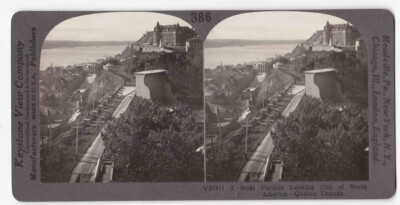 Antique 1903 Chateau Frontenac Dufferin Terrace Quebec Stereoview TREADWELL P409