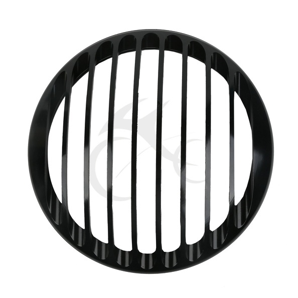5 3/4" CNC Black Headlight Grill Cover For Harley Davidson Sportster XL