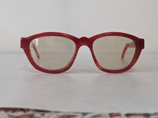 VINTAGE 50S OVAL ACETATE SUNGLASSES GLASS LENS MADE IN FRANCE 5BRL HINGES 435