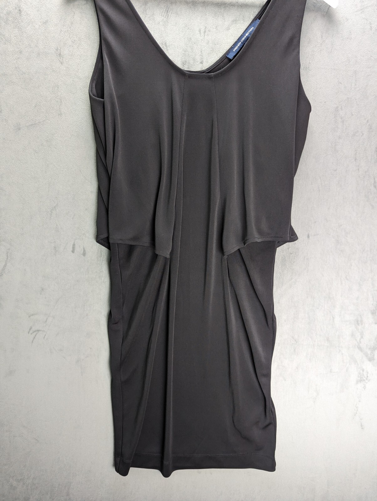 French Connection Midi Dress Size 10 Ruffle Style Black Women’s image 2