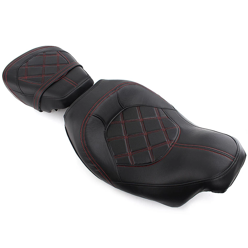 Asiento de pasajero conductor pasajero para Harley Touring CVO 2009-2024 Road Street Glide Foto 3 de 4