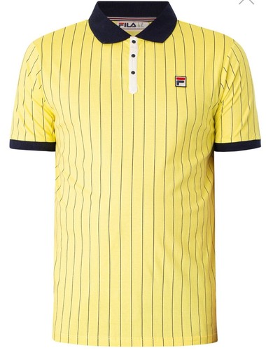 FILA Men's Polo BB1 Classic Vintage Collared Shirt Short Sleeve Stripe Top S-4XL - Picture 9 of 35