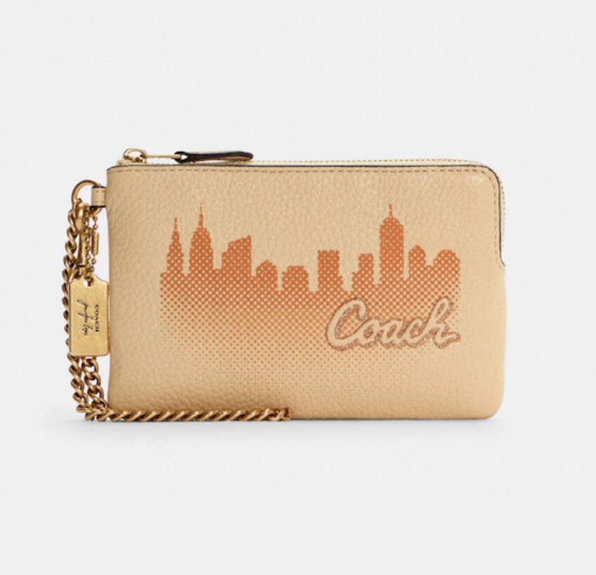Coach X Jennifer Lopez Corner Zip Wristlet With NYC Skyline | eBay