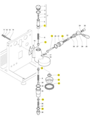 Wartungsset zum Revidieren Ihrer E61 Brüheinheit classic ECM Technika KTS280618
