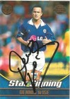 DENNIS WISE SIGNED LEICESTER TOPPS PREMIER GOLD 2002 TRADING CARD+COA