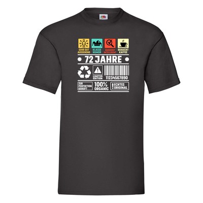 72. Geburtstag | 72 Jahre | Humor | Limited Edition v2 T-Shirt Schwarz