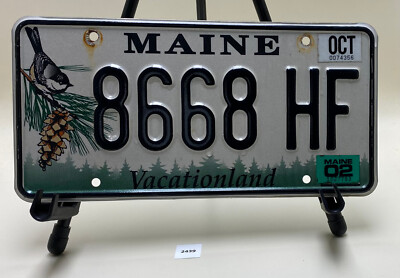 Maine License Plate Vacationland Chickadee 8668 HF | eBay