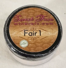 NEW Sweet Face Minerals Mineral Makeup Powder  FAIR 1 Sealed -J