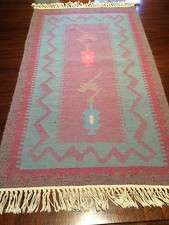 TABLE RUNNER/RUG 20" X 38 1/2" - TURKISH EASTERN ANATOLIAN HAND LOOMED