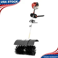Heavy Duty 2.3HP Power Sweeper 52cc Handheld Gas Powered Broom Snow Dirt Walkway