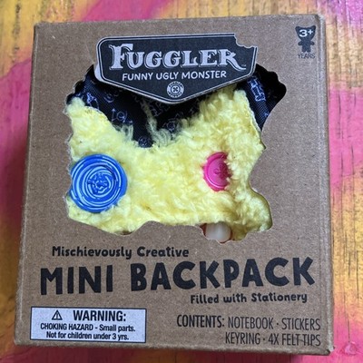 Fuggler Mini Backpack Keychain w/stickers, notebook and markers 