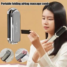 Compact Folding Travel Hair Brush with Mirror, Portable Massage Comb for Women