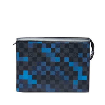 Louis Vuitton Damier Graphite Pixel Pochette Voyage MM Abendtasche Grau