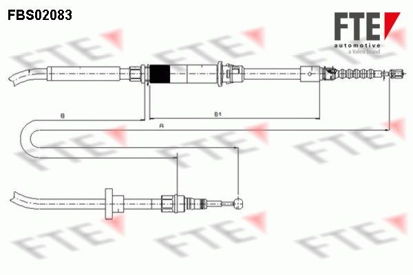 FTE Seilzug, Feststellbremse Hinten FüR VW-image