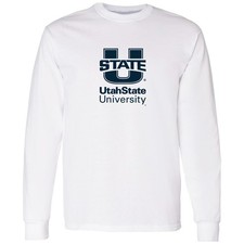 Utah State Aggies Primary Logo Long Sleeve T-Shirt - White