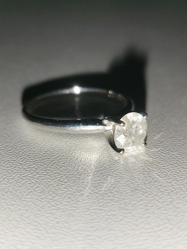 Zales 1-1/5 ct. 14K Weißgold (i3) Diamant Verlobungsring