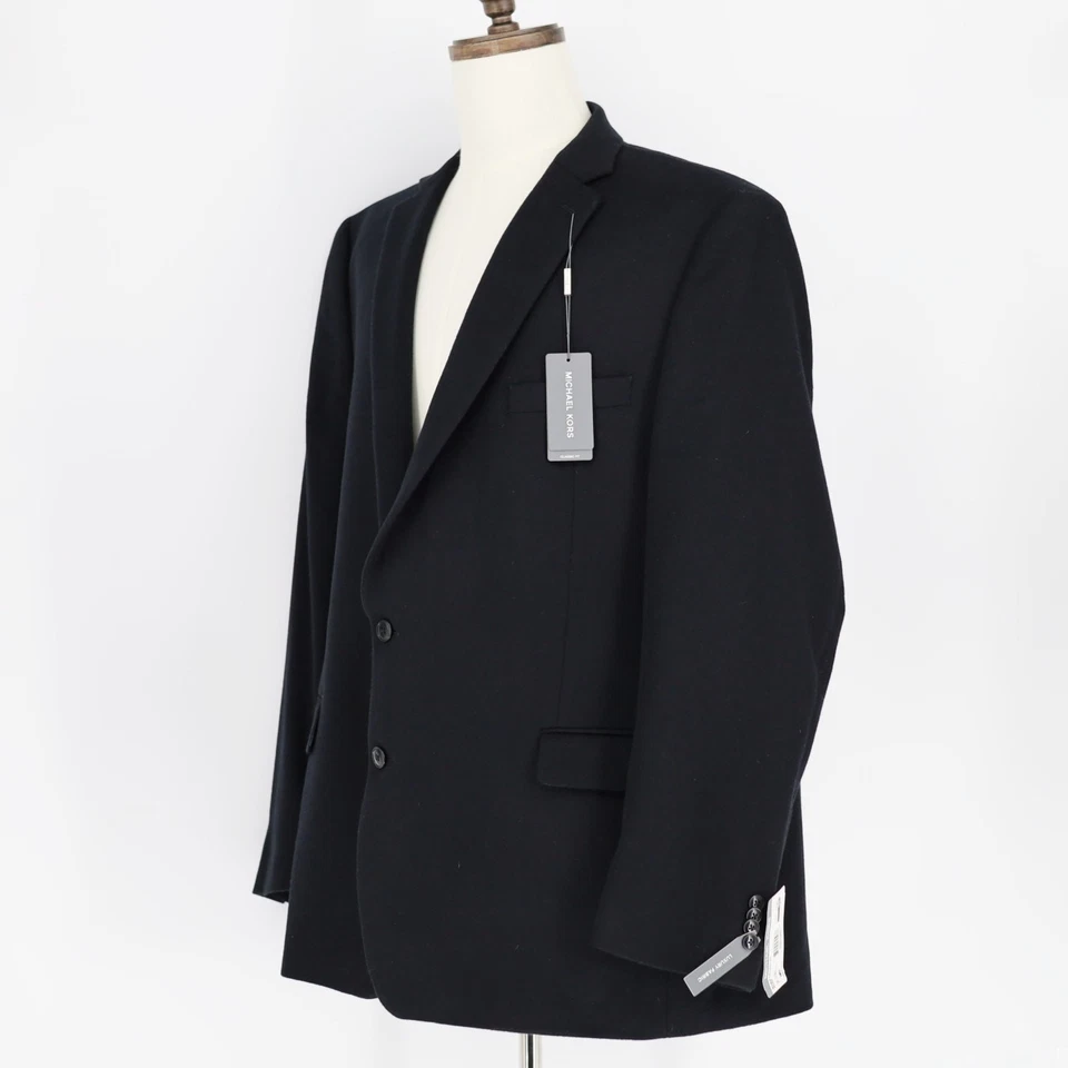 Abrigo deportivo clásico Michael Kors para hombre negro lana cachemir chaqueta informal talla 50L Foto 3 de 4