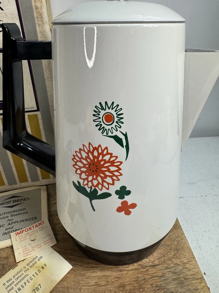 Ventaja Boutique Automática Floral West Bend De Colección #1646 Caja Original Casi Como Nueva 9 Tazas Foto 2 de 4