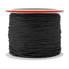 Waxed Cotton Cord 1mm 109 Yards, Beading Thread, Jewelry Craft, Black