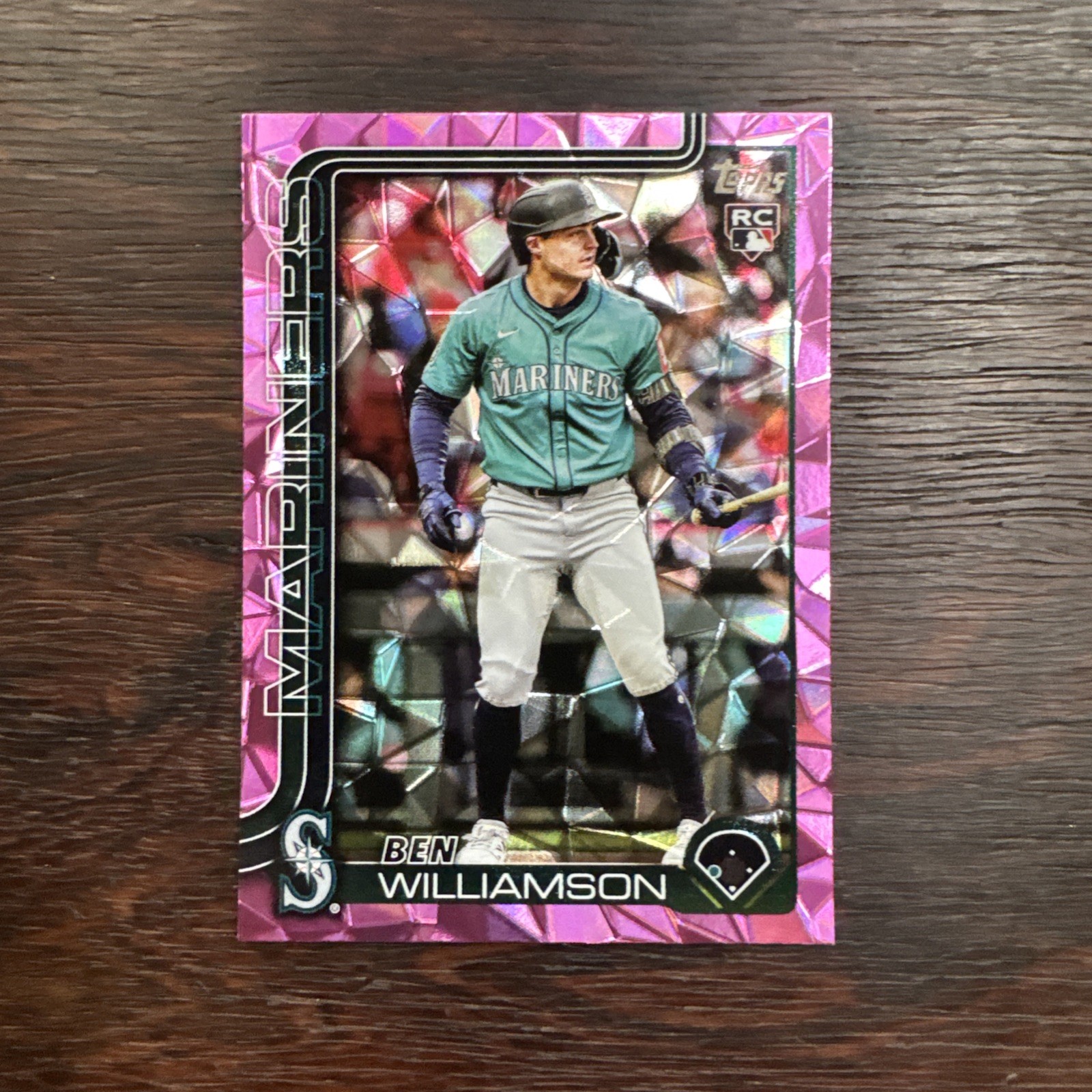 2025 Topps Update Ben Williamson Rookie #US130 Pink Diamante Seattle Mariners