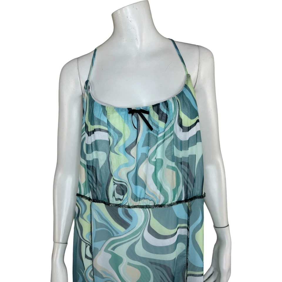 Платье-футляр Rue 21 Blue Swirl без рукавов с подкладкой регулируемые ремни размер 2X - Изображение 2 из 4