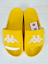 Size 5 6.5W - Kappa Authentic Adam 2 Slide Sandals Yellow White