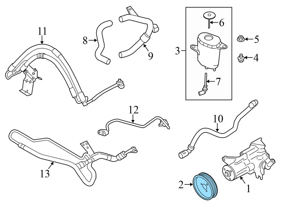 BMW 550I GT XDRIVE 2011-2017 - Polea bomba de dirección asistida 7545298 Foto 3 de 4