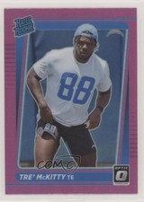 2021 Panini Donruss Rated Rookie Optic Holo Pink Preview Tre' McKitty #P-304 2l4