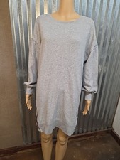 American Eagle Oversized Sweatshirt Dress Tunic SZ M Zipper accents