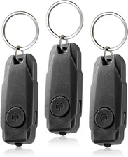USB Rechargeable Keychain Light, 3Pcs Mini LED Flashlight with Keyring, Great ED