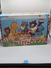Vintage My Stuffins Box Teddy Bear Picnic 1980s Toy Storage