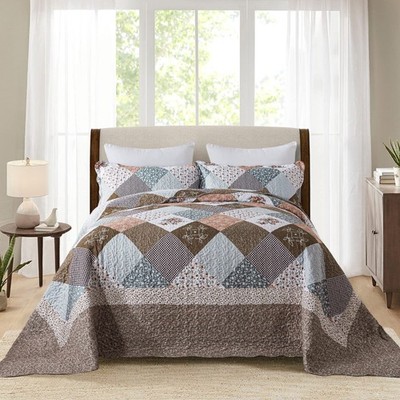 Oversized King Bedspreads 120x120-3 Pcs California King Quilt Extra Large Quilt