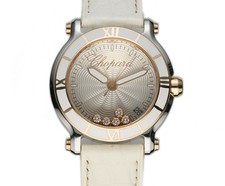 Chopard Happy Sport 36mm Ladies Steel/18k RG Floating Diamond Dial 278551-6002 3