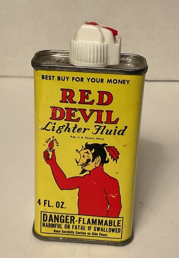 Fluid Can Tin 4 Fluid Oz. Great Graphics Empty