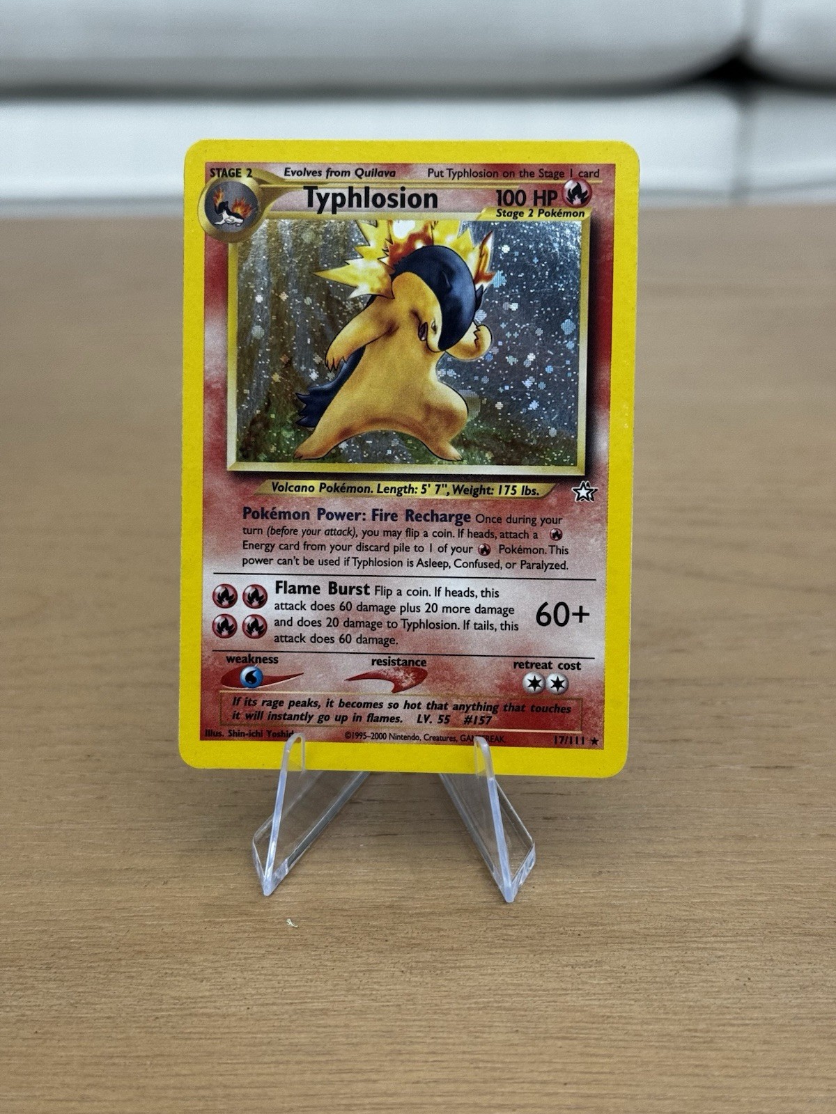 Pokemon Typhlosion 17/111 Unlimited Holo Rare Neo Genesis WOTC NM