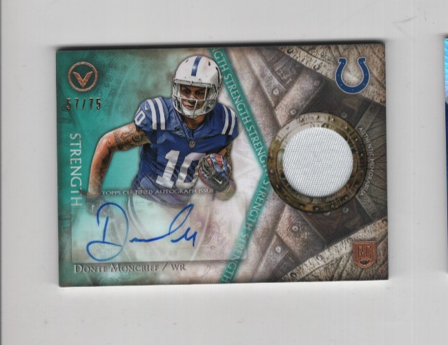 Donte Moncrief Topps Valor Shield of Honor Autograph Patch #SOHDM Base
