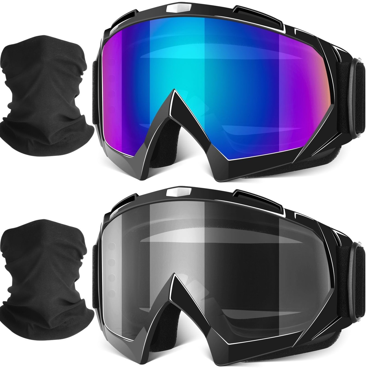 goggles for motorcycle helmets Torc Mojave Forza|TORC Their frameless design and impact Motorcycle Helmet Goggles - Black