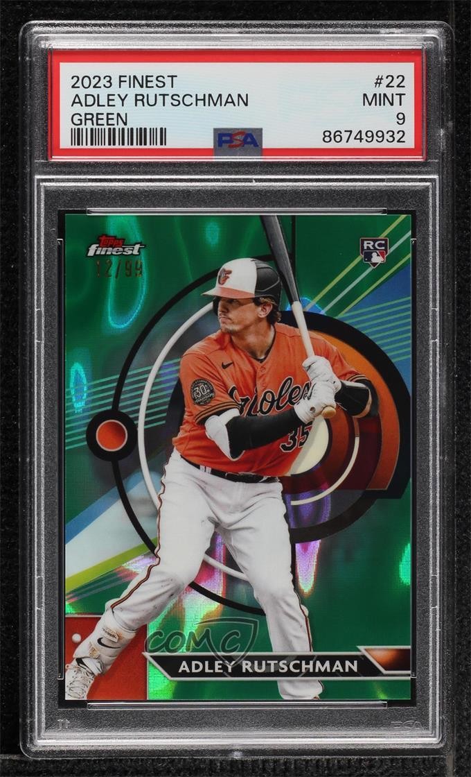 2023 Topps Finest Green Lava Refractor 12/99 Adley Rutschman #22 PSA 9 MINT tp9