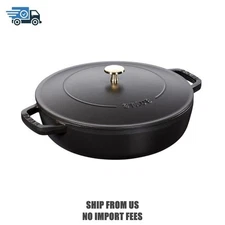 Staub x Smitten Kitchen - Cast Iron4 qt, Braiser With Lid, Black Matte