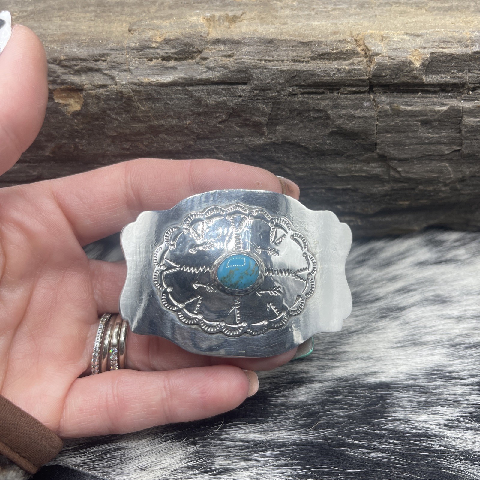 Solid 925 Sterling Silver Handmade Belt Buckle SO… - image 2