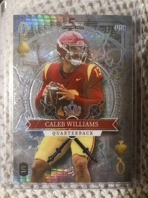 2023 Caleb Williams Queen of Spades 1/1 Rookie Card(USC Trojans) Holo Lux