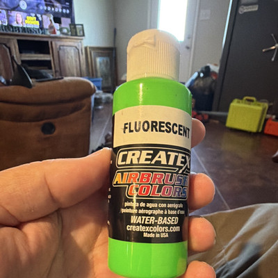 Createx Airbrush Colors Fluorescent Green Water-Based Paint 2 oz 5404