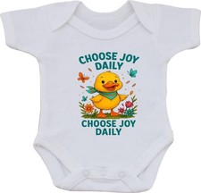 Choose Joy Daily Full Colour Baby vest OR bib