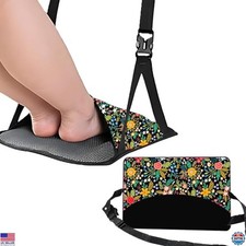 Airplane Foot Hammock Adjustable Footrest for Travel Comfort  Office Use