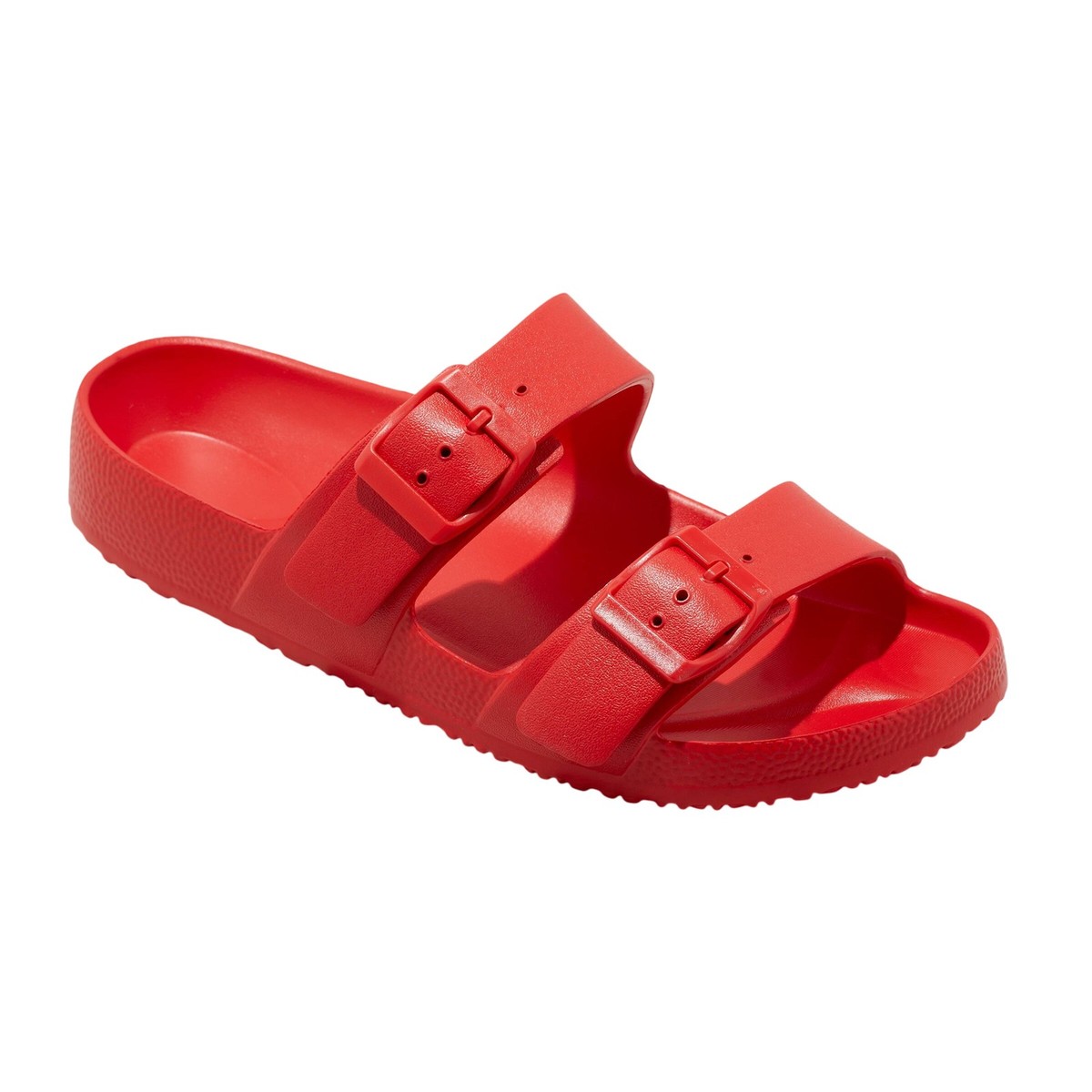 shade Shore Womens Neida EVA Two Band Footbed Slide Sandals 83105499 Red  7M